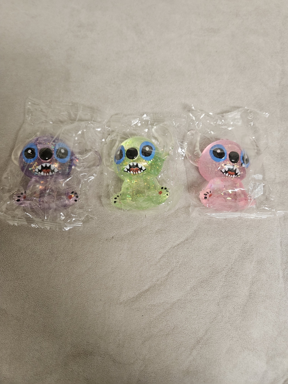 Stitch  Squishy (Three), Pink, Green & Purple, NWOT,